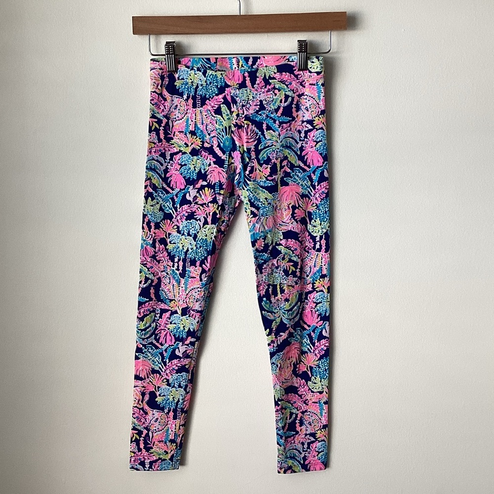 Lilly Pulitzer Girls Maia Leggings Oyster Bay Navy Large